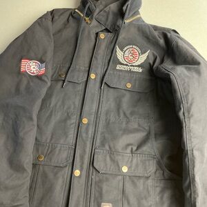 Black Workwear Hooded Jacket Berne work jacket